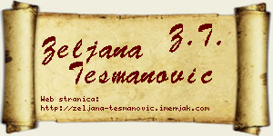 Željana Tešmanović vizit kartica